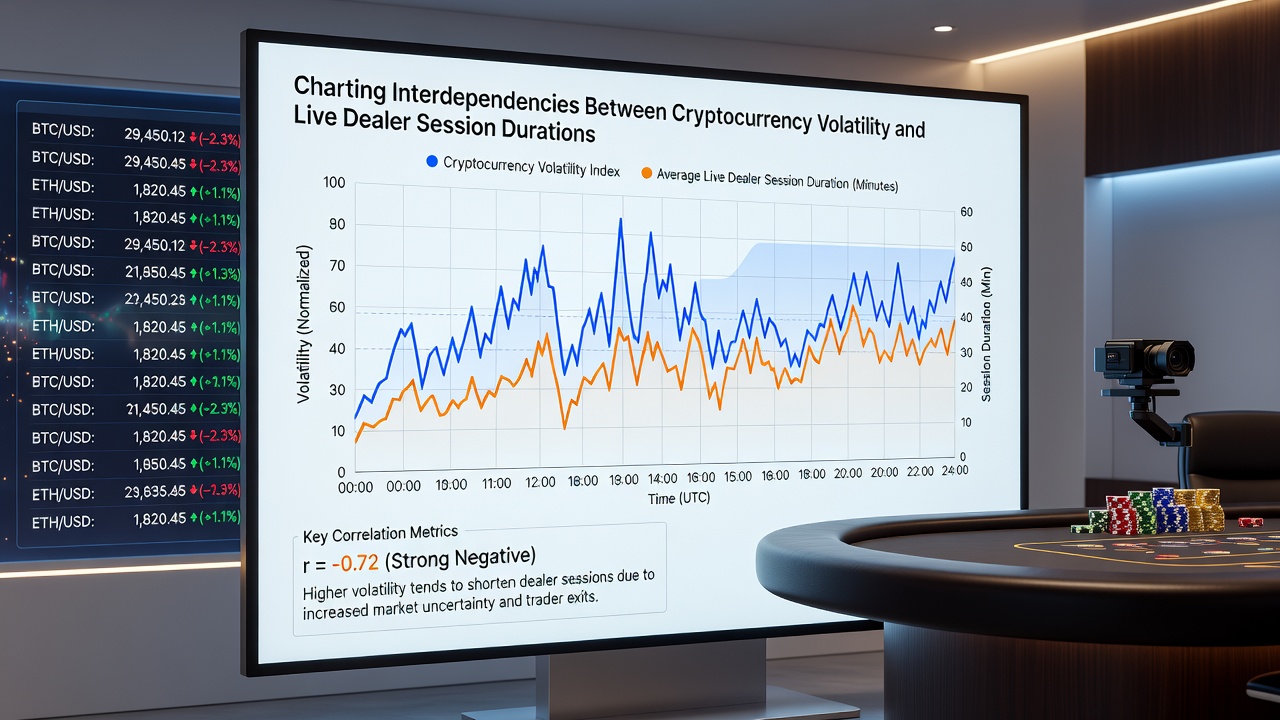 Data visualisatie van sessieduur patronen tijdens crypto volatiliteit in live casino spellen