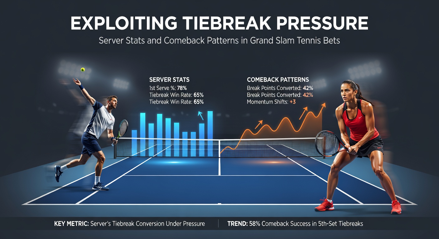 Spelers in een intense tiebreak tijdens een Grand Slam-finale, met de bal net over het net rakend