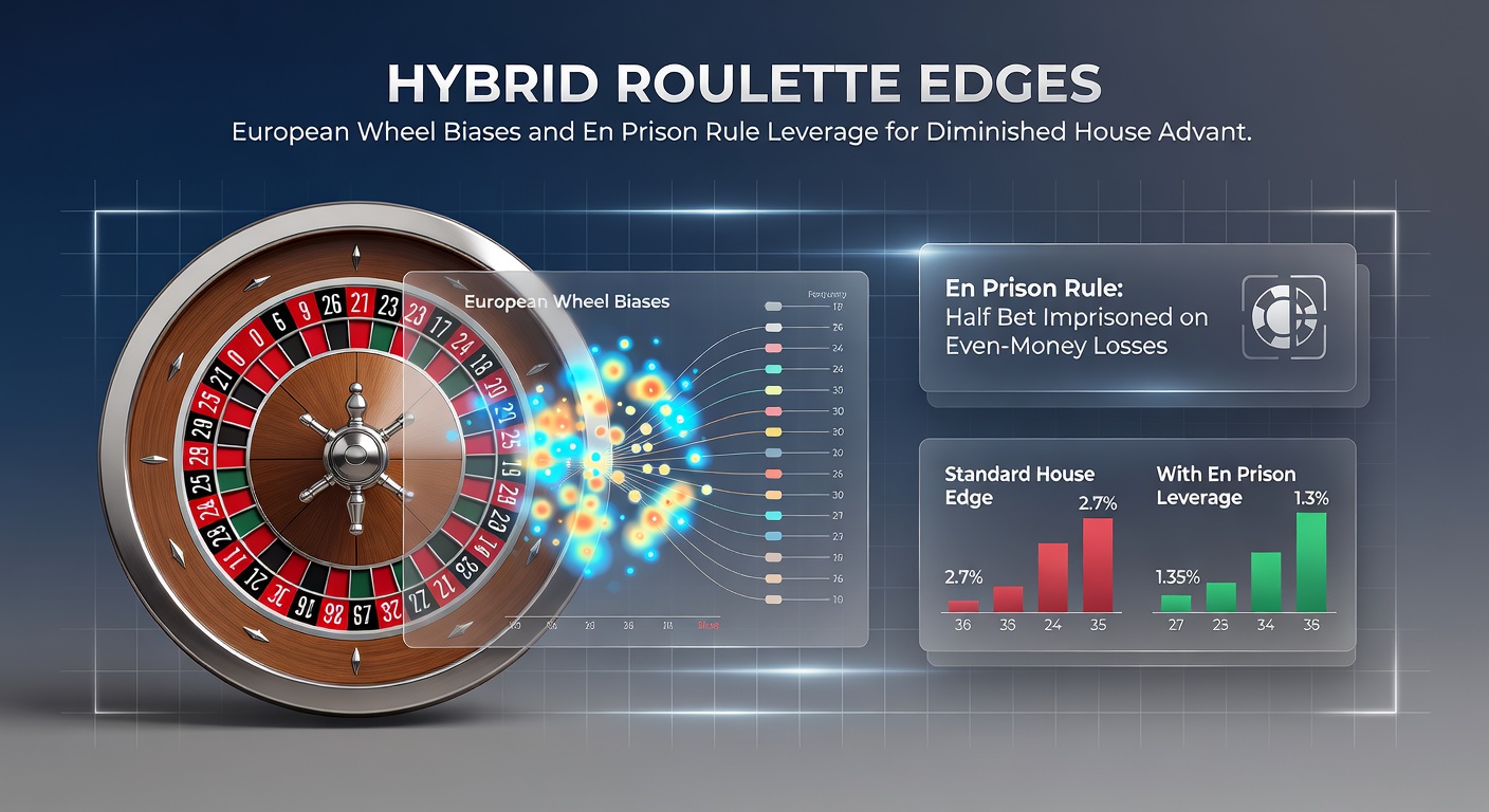 Illustratie van en prison regel in actie op een roulette tafel met Europese lay-out