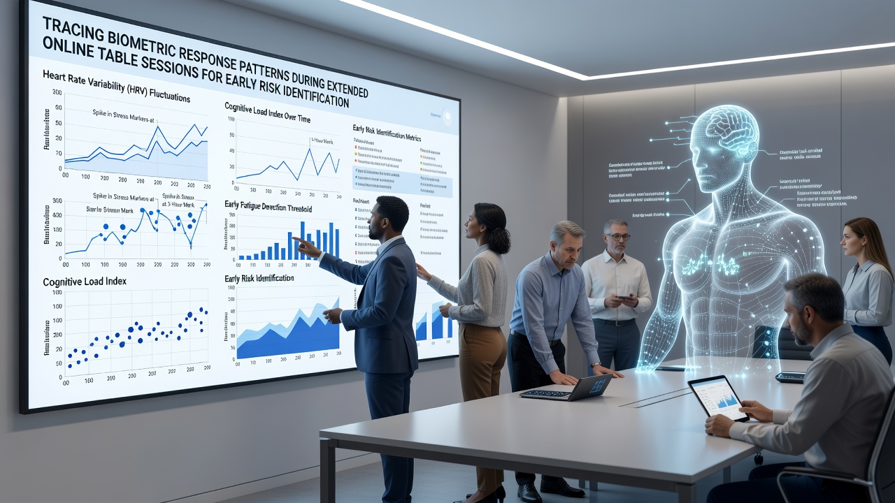 Dashboard met realtime biometrische metingen en sessie-overzichten