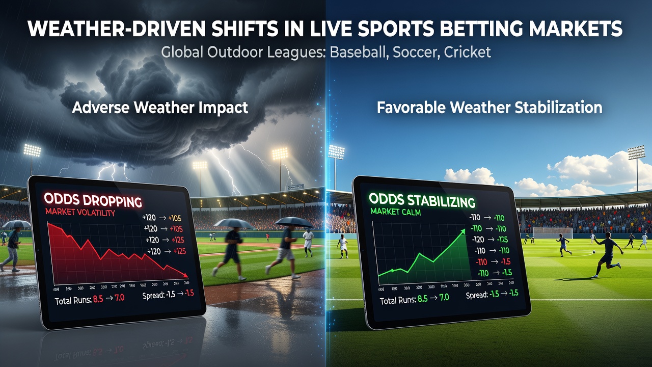 Weersomstandigheden en live sportweddenschappen in outdoor leagues